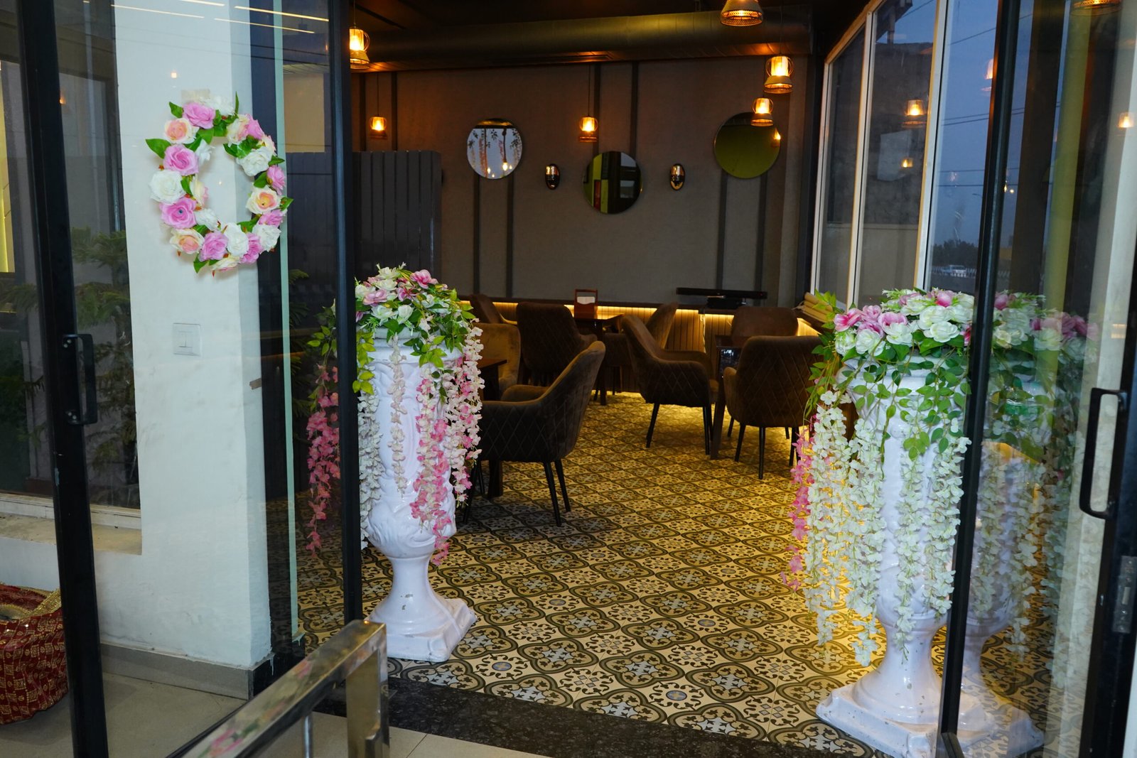 Hotel lobby and lounge area